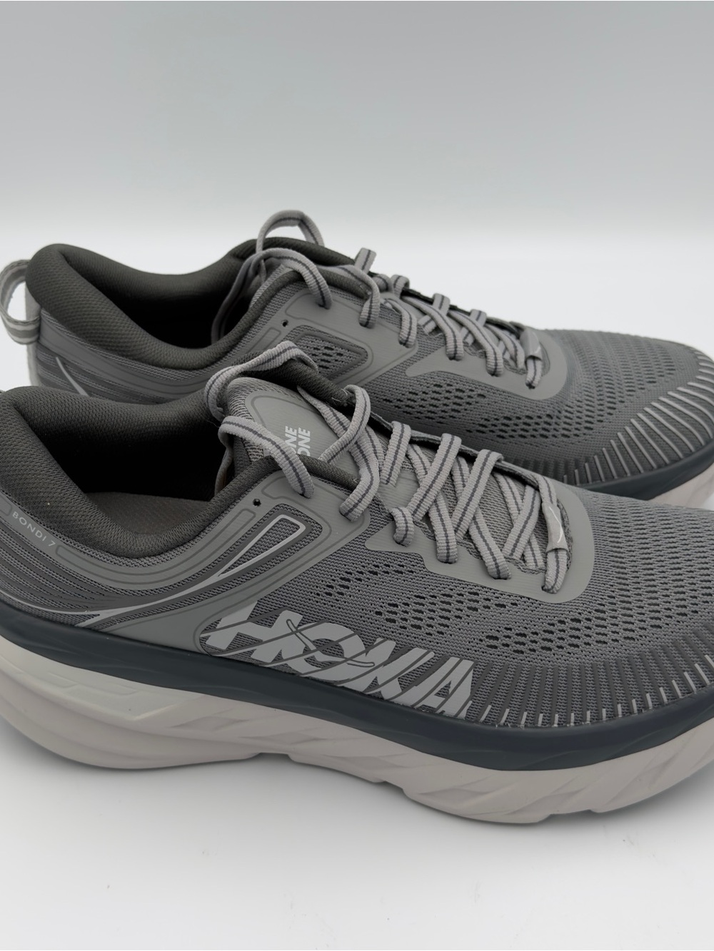 HOKA Bondi 7 Wild Dove Dark Shadow Men’s 8 D Running Shoes NEW